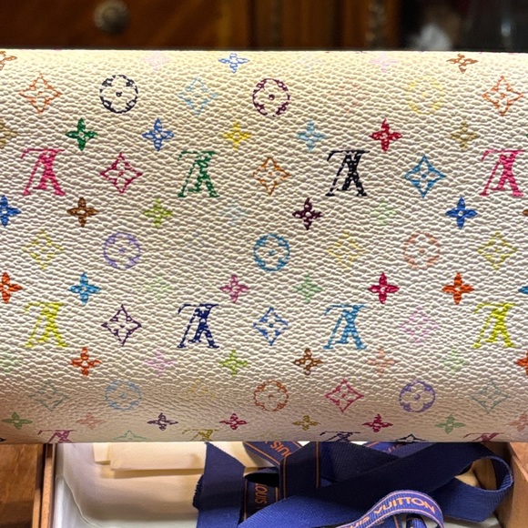Louis Vuitton White Multicolor Monogram Wallet - Picture 7 of 17